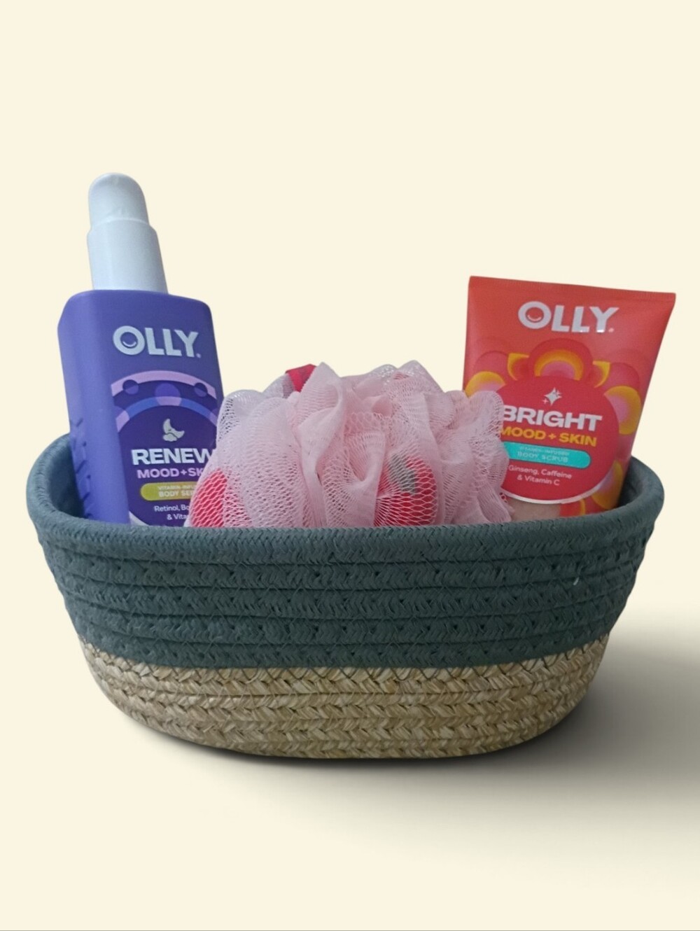 Renew Mood + Skin Serum (Purple) & Bright Mood + Skin Body Scrub (Orange)
